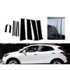 Gloss Black  Pillar Posts  Silver Carbon Fit For Opel Mokka J13 2013 2014 2015-  Window Decor Door Side Mouliding Trim Cover
