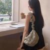Space Cotton Rhombus Plaid Handbag Korean Style Bubble Cloud Bag Casual Korean Shoulder Bag  Lady