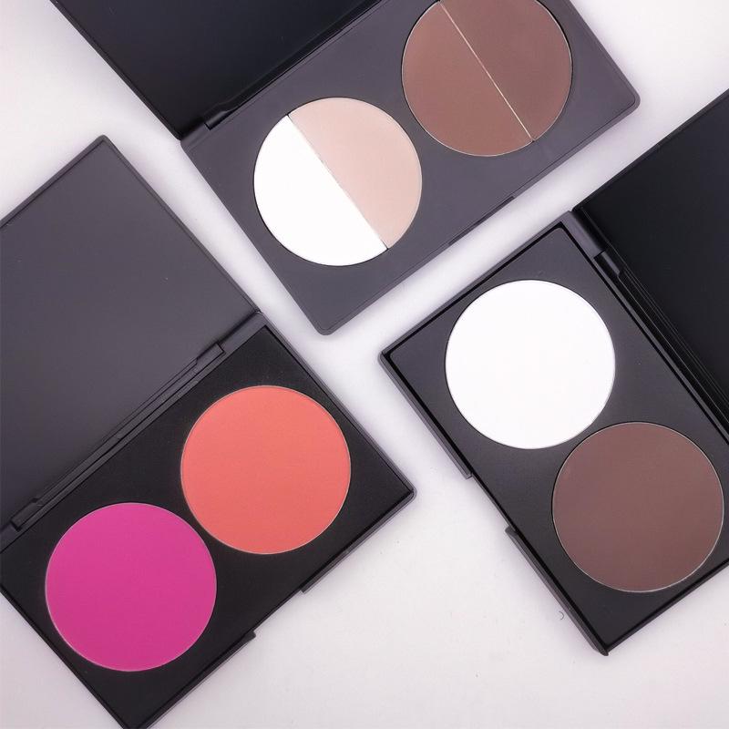 Two-Color Blush & Contour Palette for Professional Makeup Artists