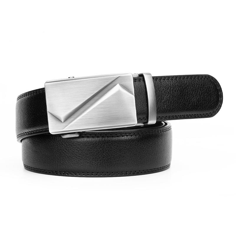 Men'S Belt Men'S Leather Automatic Buckle Cowhide Belt Men'S Versatile Casual Business Belt
