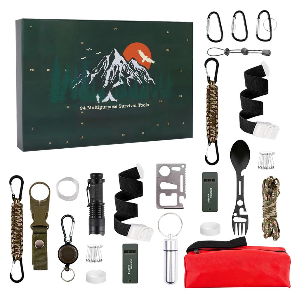 Advent Calendar Survival Kits for Men 24 Day Advent Countdown Calendar for Adult Men's Weather-Resistant Christmas 2026