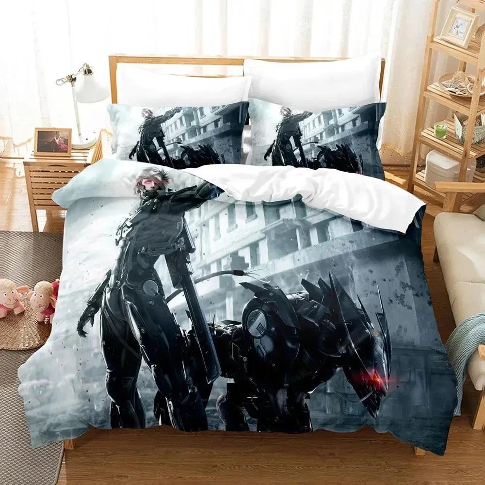 Game Metal Gear Rising Revengeance Bedding Set Duvet Cover Bed Set Quilt Cover Pillowcase Comforter king Queen Size Boys Adult