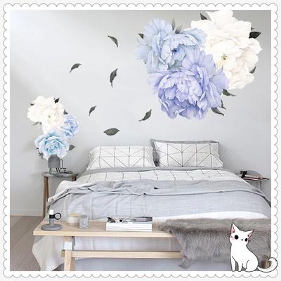Peon Rose Blomster Veggklistremerke Kunst Barnehage Dekaler Barnerom Home Decor Gift