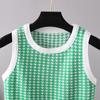 Grundlegende Sommer Ärmelloses Gestricktes Frauen Tank Top Mode Qualität Sexy Ladys Kurze Crop Top