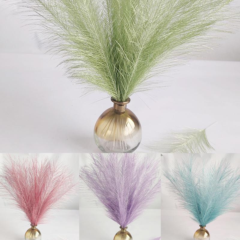 10 st 35 cm fluffigt pampasgräs konstgjorda blommor falsk växt simulerad vass bukett boho bröllopsfest heminredning