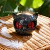 New Luxury Black Cat Stone Sculpture Luxury Black Cat Stone Resin Ornament