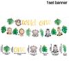 Jungle Birthday Party Decorations Animal Disposable Tableware Set Forest Woodland Safari Birthday Animals Theme Party Supplies
