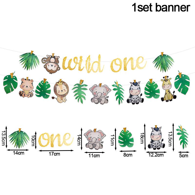 Jungle Birthday Party Decorations Animal Disposable Tableware Set Forest Woodland Safari Birthday Animals Theme Party Supplies