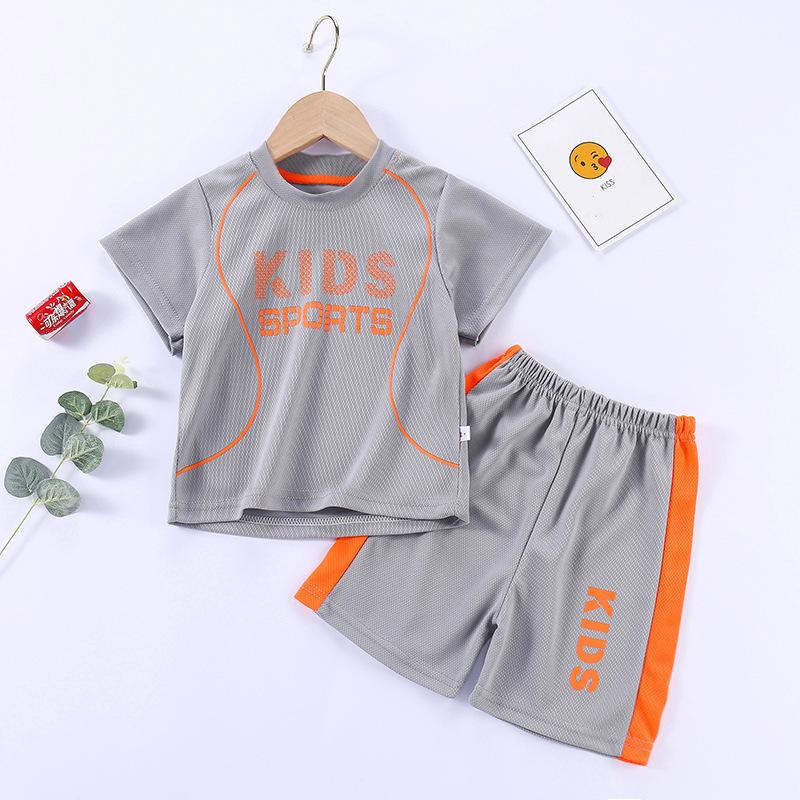 Children's Short Sleeved Soccer Suit Set Boys' Sportswear Girls' Quick Drying Breathable Shorts Medium Large Baby's Clothing