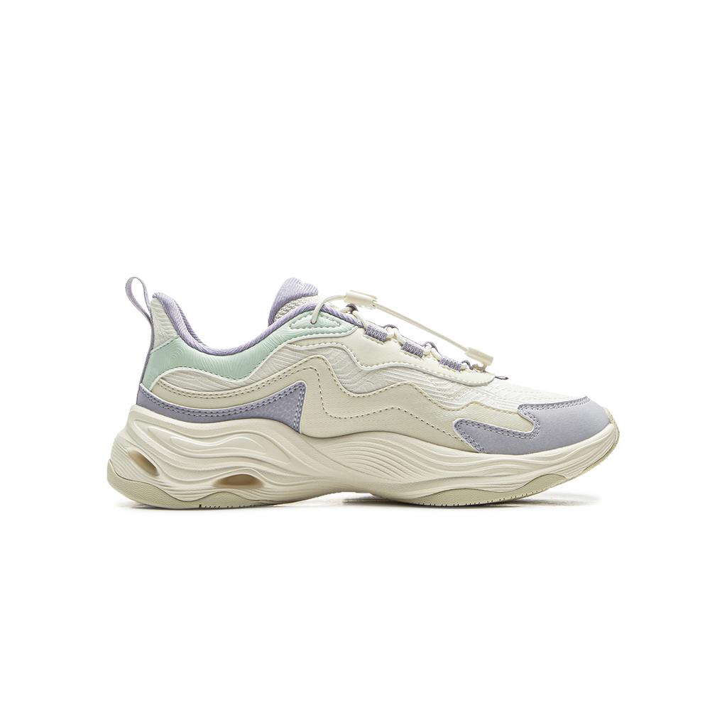 Li Ning Kids Sports Lifestyle Series Yun Chuan Fashion Versatile Low-Top Casual Shoes Kids Sneakers Gel-Yellow Cream-White Purple-Smoke-Blue YKCV014-2