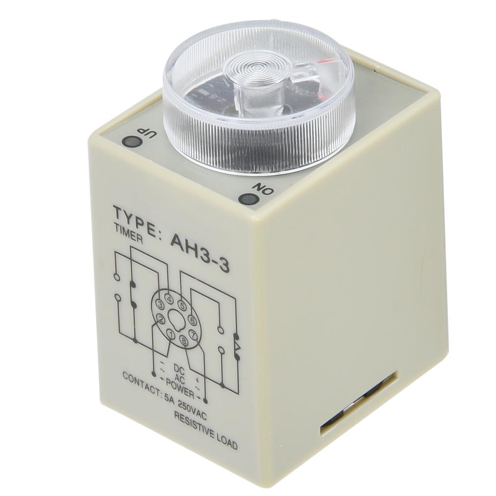 AH3 3 Zeitrelais Elektronischer Typ Einstellbares Auslöseverzögerungszeitrelais 8 Pins 3S (DC24V)