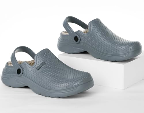 ZUSERIS Winter Sandals/Clogs for Men and Women, Waterproof, Warm Slippers, Room Shoes, Indoor and Outdoor Wear, Balcony Sandals, 2-Way, Lightweight, F