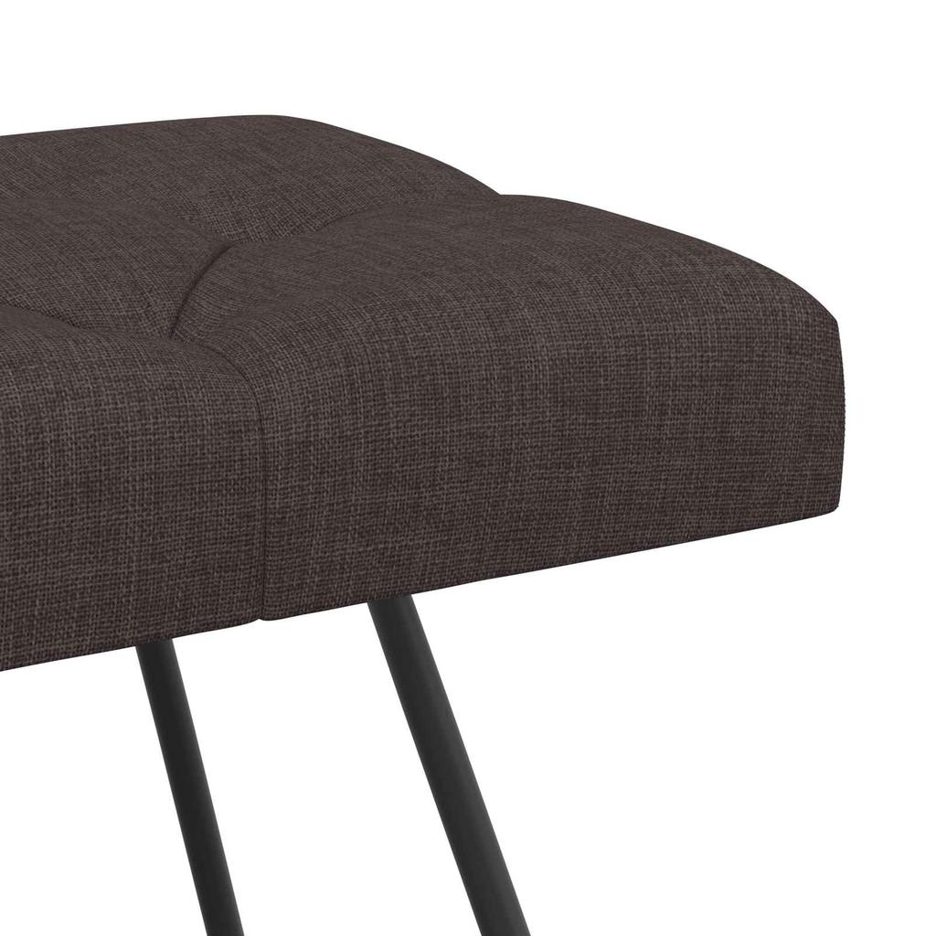 Button Tufted Bench Dark Brown 80 x 40 x 46 cm Fabric