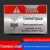 Metal Confined Space Entry Permit Required Sign