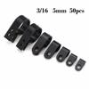 25/50pcs Plastic Cable Clips R-Type Black Hose Fasteners Durables Nylon Clamp Mount Fix Hardware  Fitting Wire Management