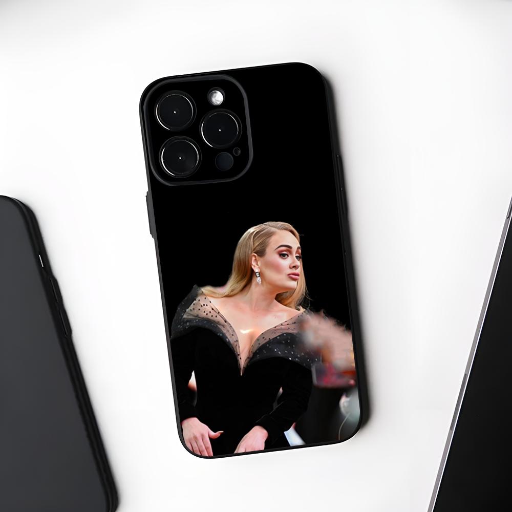 Female Singer A-Adele A-Adkins Phone Case Black Soft For Iphone 16 15 14 13 11 12 Pro Max Xr X Xs 8 7 Plus