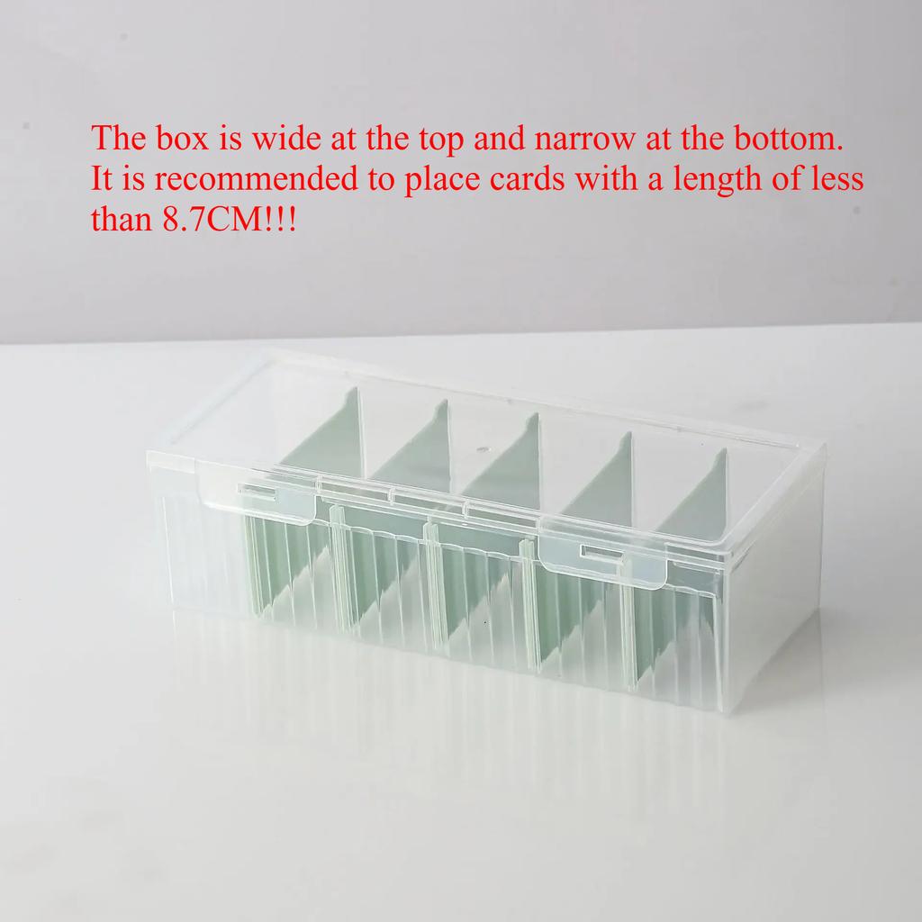 1PC Clear Plastic Compartmentalized Organizer Box Holds 550+ Game Cards Storage Box With Adjustable Divider For Cards