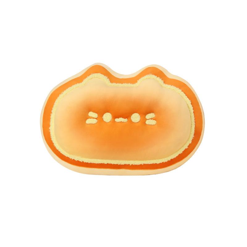 Medium-cooked Cheese Throw Pillow Fun Butter Bread Cat Piggy Thickened Special-shaped Bedside Sofa Decorative Pillow