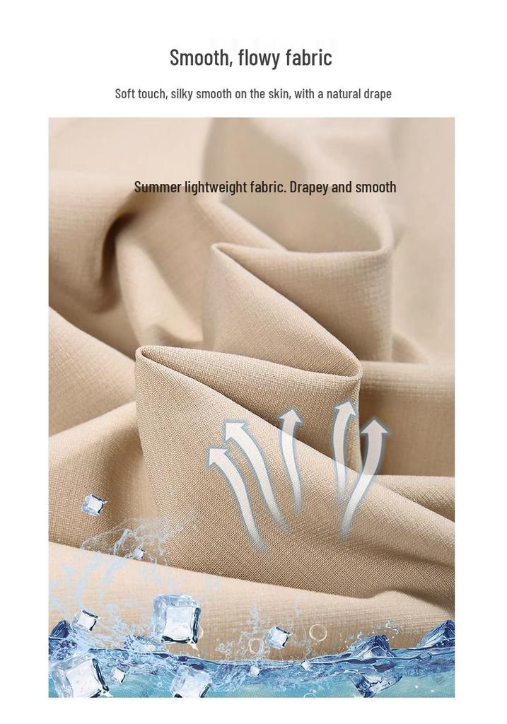 Summer 2026 Mom's Wide-Leg Drape Pants - Lightweight, Loose, Straight-Leg for Middle-Aged and Elderly Women