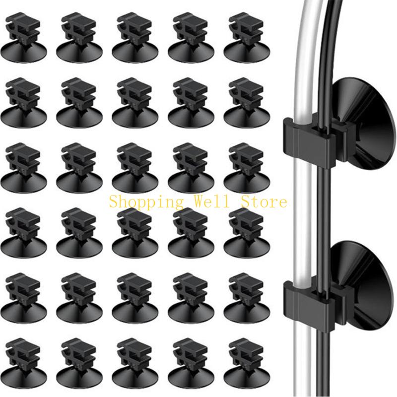 KX4B 30PCS Multiuse Aquarium Suction Cup Clip Strong Hold Clip for Decoration and Cleaning Device Fishtank Accessories