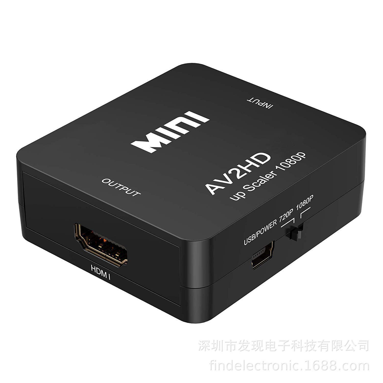 

Прямые продажи с фабрики, конвертер AV в HDMI, мини AV в HDMI HD видео 1080P, черный