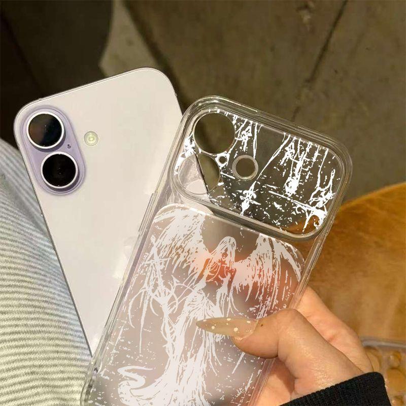 White Angel Frosted Ultra-Thin Instantly Transform 17 Series Phone Case For iPhone 17 16 15 14 13 Pro Max INS Transparent Cover