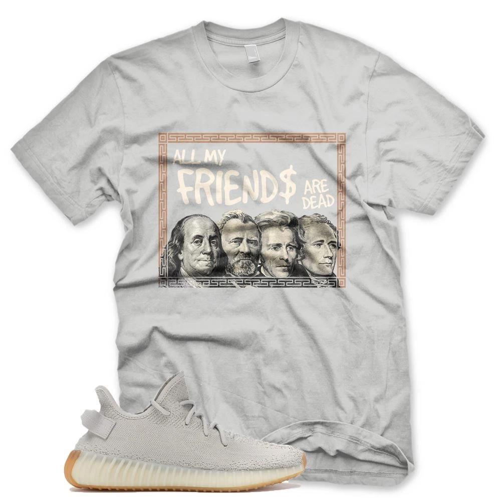 New DEAD PRESIDENTS T Shirt for Adidas YZ 350 v2 Sesame Butter Mauve XL