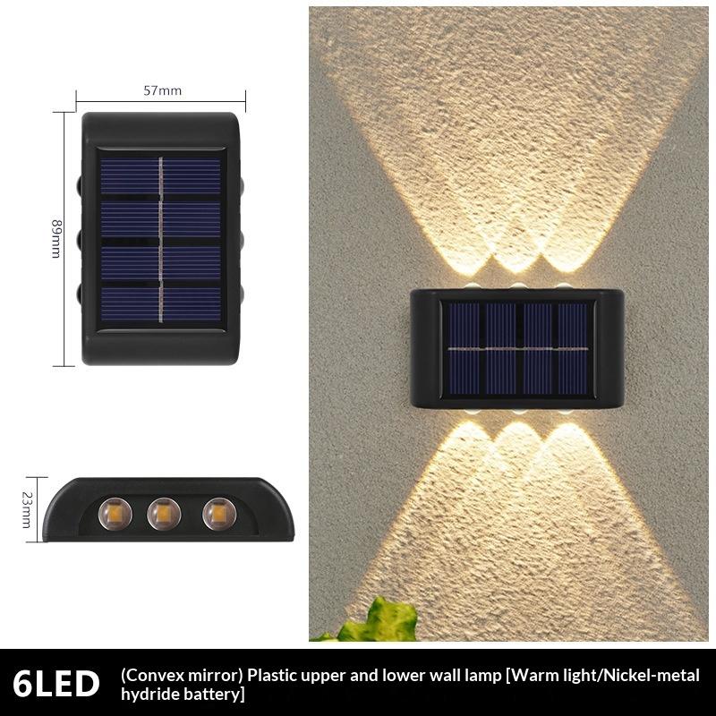 Duvara Monte Edilen Güneş Enerjili LED Işık Su Geçirmez Bahçe Dekoratif Atmosfer Işığı Evden Elektrik Gerektirmeyen