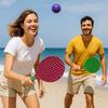 Set of Beach Tennis 2 Plastic Rackets 50 Cm with 2 Foam Balls and Carrying Case - Random Color