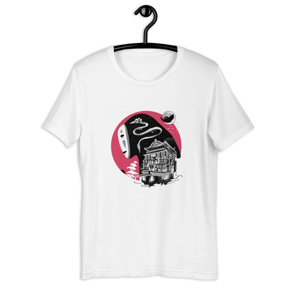 Spirited Away Anime TShirt Studio Ghibli Hayao Miyazaki Unisex Tee White S