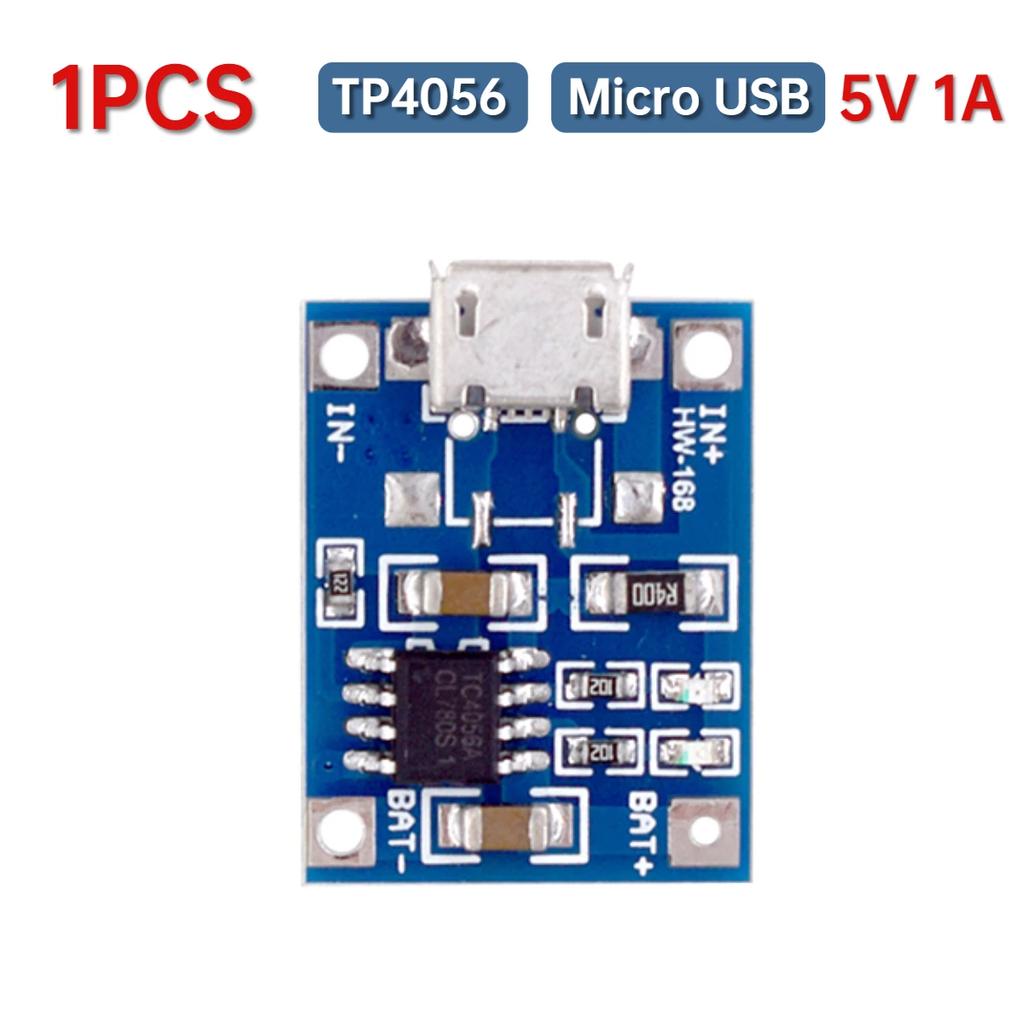 1-20PCS TP405~ 5V 1A 18650 Lithium Battery Charger Module Type-C/Micro USB/Mini USB Charging Board With Protection Dual Function