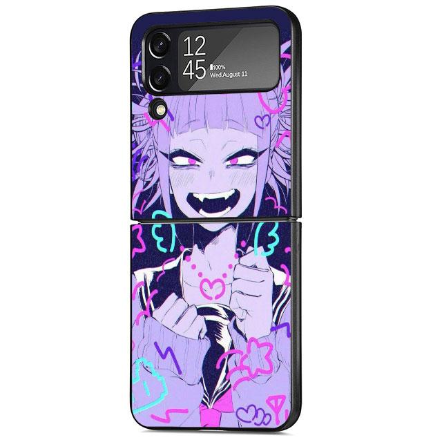 

Чехол для Samsung Galaxy ZFlip Z Flip 4 Z Flip 3 5G ZFlip3 zflip Flip4, черный роскошный чехол My Hero Academia Toga Himiko, чехлы Samsung Z Flip4 5G