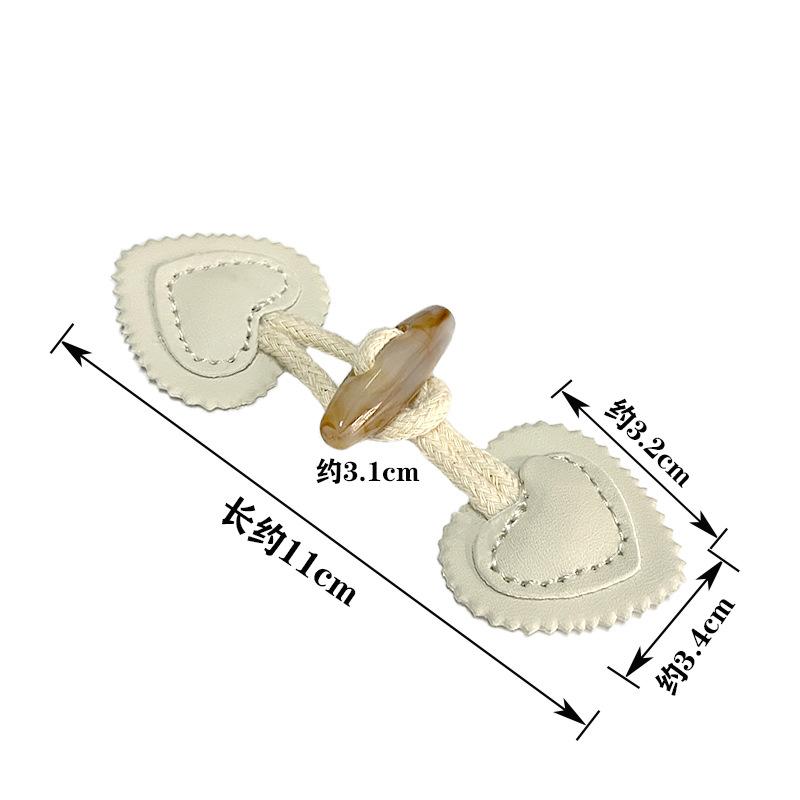 4Pairs Rope Leather Pair Button for Sewing Supplies Coat Sweater Cardigan Belt Buckle Handwork Clothing Decoration