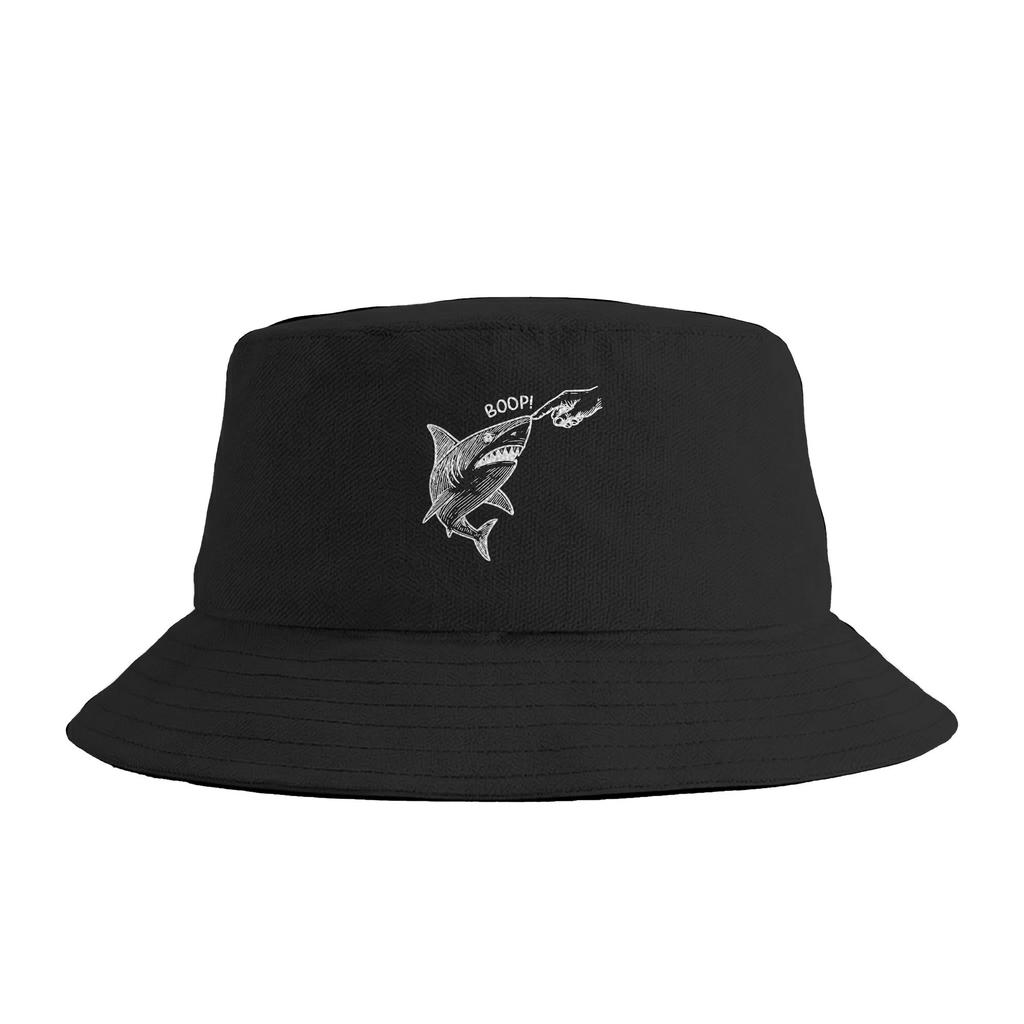 Funny Boop Shark Meme Bucket Hat For Unisex FisherUnisex Hats Vintage Fishing Caps Portable Street Style Printed Sun Hats