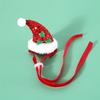 Christmas Cat Balls Toy Accessories Furry Balls Pompoms Mini Christmas Hat Collar Cat Toy Attachments Balls