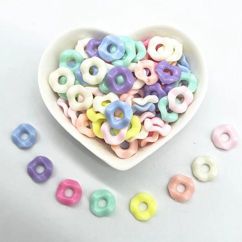 All Kinds of Shape Colourful Acrylic Loose Spacer Beads for Jewelry Making DIY Beaded Material Early Education Accessories