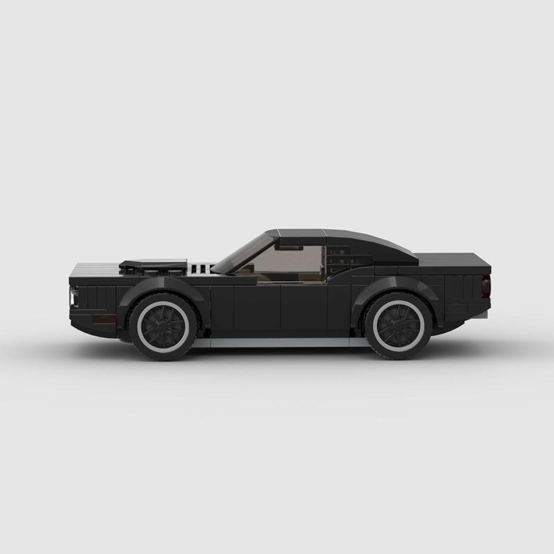 1967 Plymouth Barracuda MOC Speed Car - Technical Racing Vehicle Building Blocks Gift