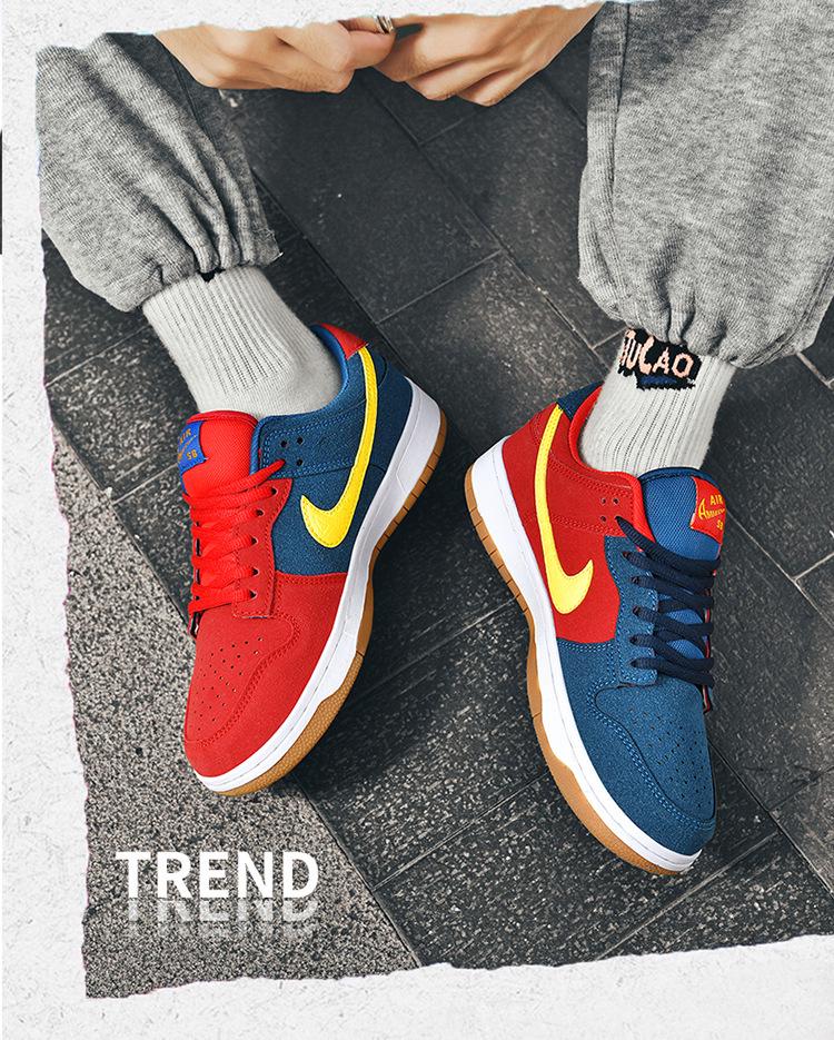 AJ Pánské/Dámské Červeno-Modré Nesourodé SB Nízké Skate & Běžecké Boty