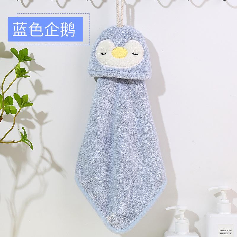 Wholesale Cartoon Cute Children'S Hand Towel For Kitchen And Bathroom, Absorbent Coral Fleece Towel, Hanging Hand Towel