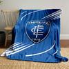 Empoli F.C. Logo on Blue Background Patterned blanket, flannel, suitable for all seasons, home decor, warm and cozy