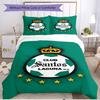 3pcs Duvet Cover Set (1*Duvet Cover + 2*Pillowcase, Without Core), Club Santos Laguna Print Soft All‑Season Bedding Set, Home Bedroom Decor Gift