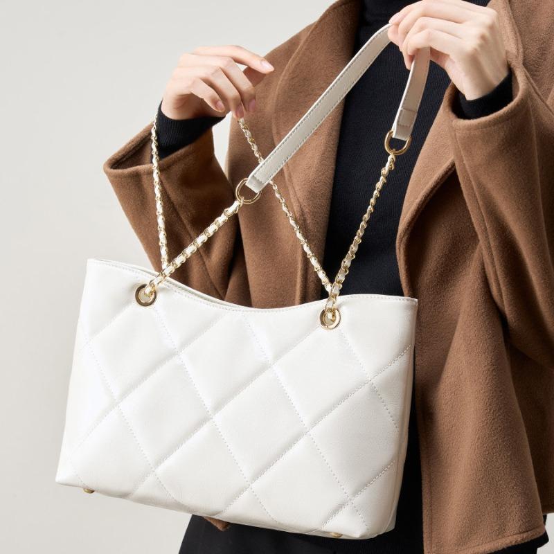 Spring and Summer Leather Rhombus Big Bag New Trendy Fashion Large Capacity Women's Chain Versatile Single Shoulder Crossbody