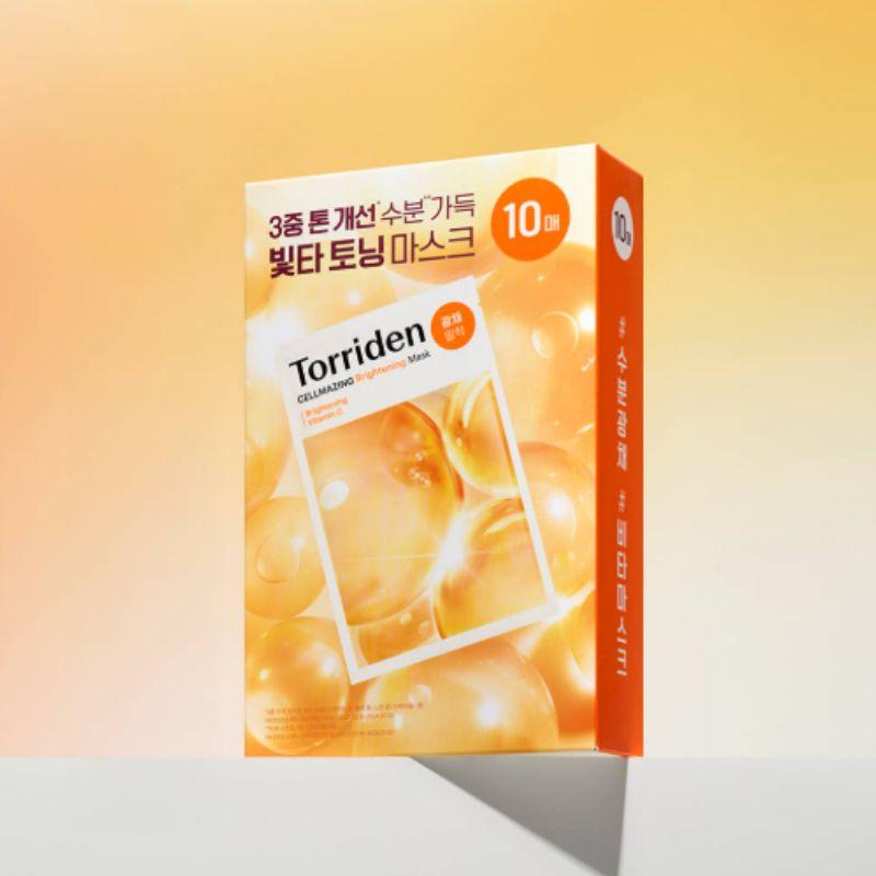 Torriden CELLMAZING Vita C Brightening Mask Pack 10 Sheets Vitamin C Radiance Korean Sheet Mask