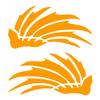 2Pcs Creative Wing-Shaped Motorcycle Helmet&Car Rearview Mirror Sticker Motorcycle Accessories