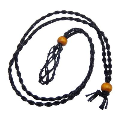 Ayarlanabilir File Çanta Örgü Kolye Retro Tarz Kristal Taşlı Kolye Erkek