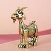 Vintage Brass Goat Statue - Intricate Retro Animal Sculpture for Home & Office Decor Perfect for Collectors Ornament Gift