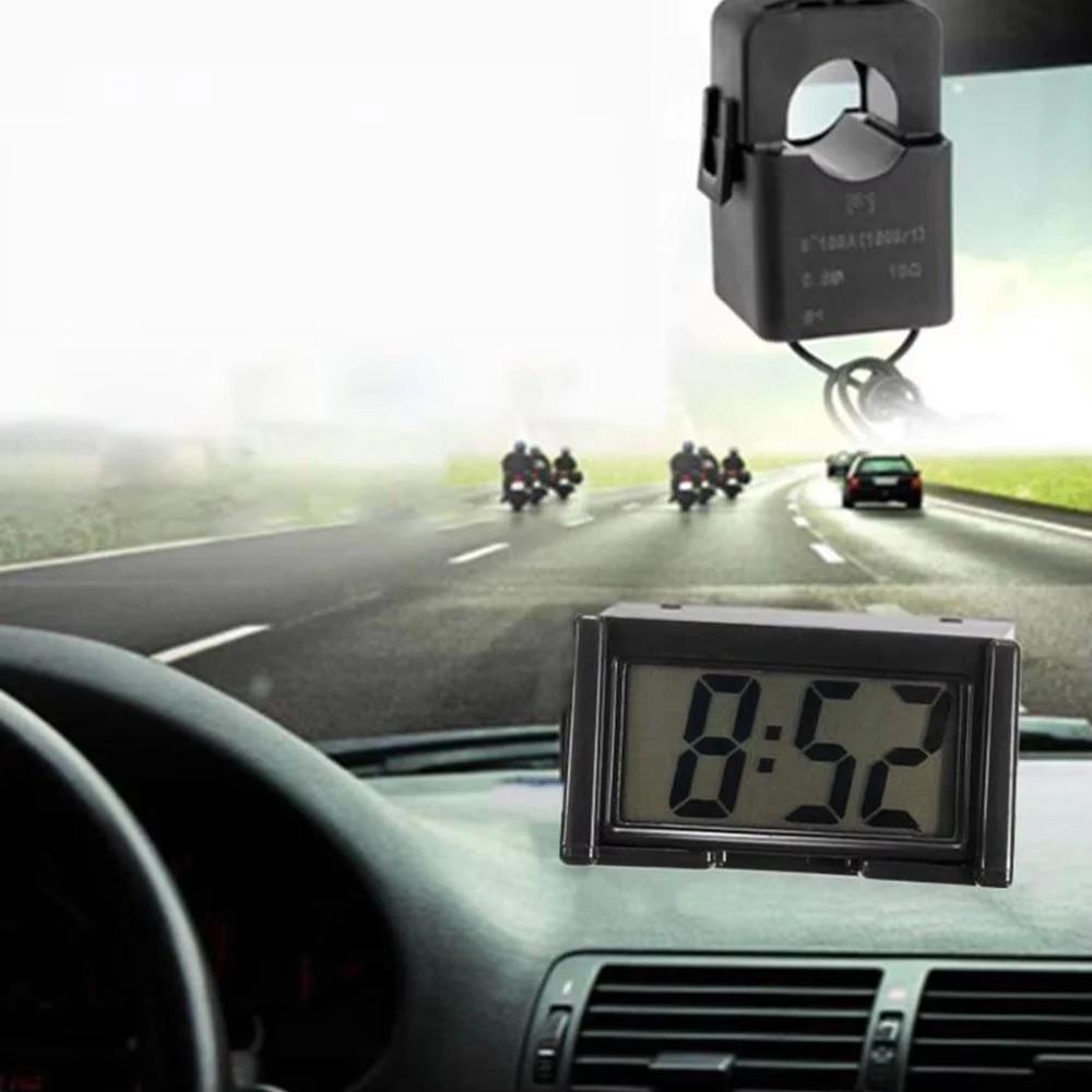 Mini Digitale Klok Auto Dashboard Elektronische Klok Groot Scherm Klok Dashboard Zelfklevend Ornament Voor Vrachtwagen Auto Accessoires