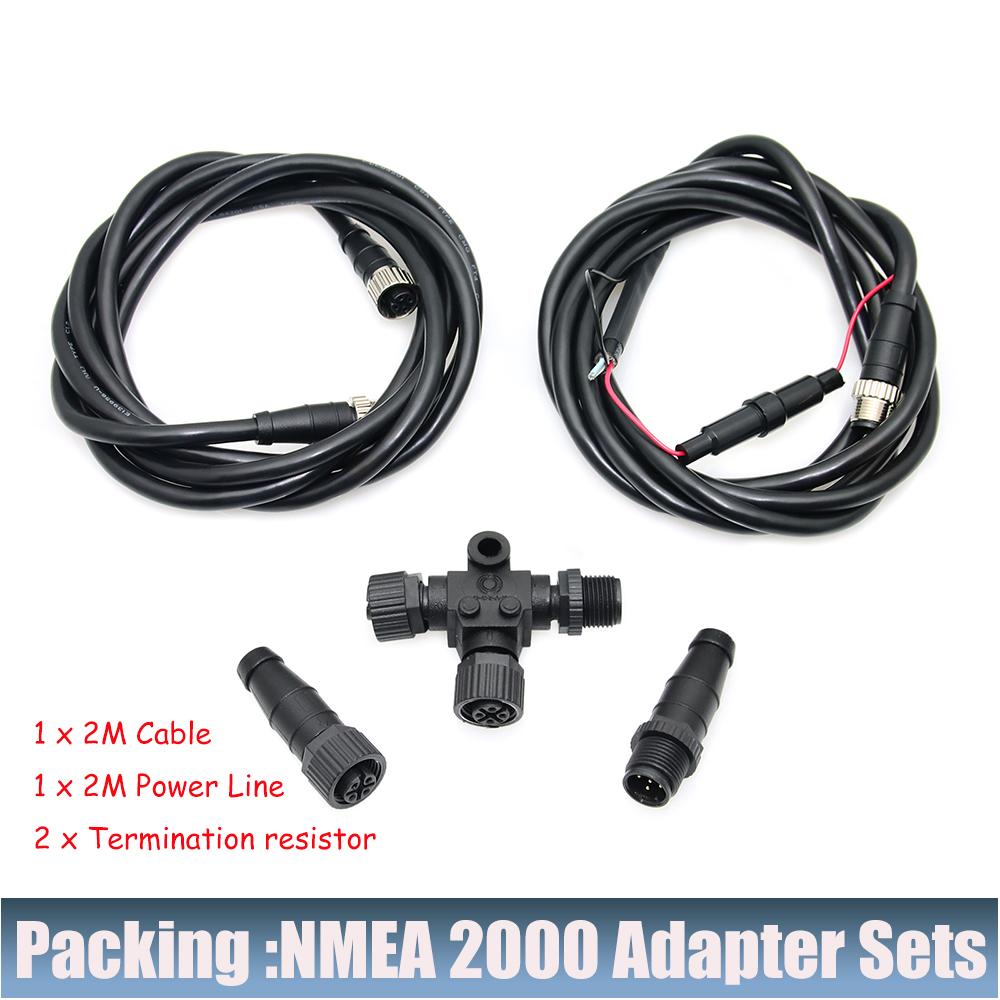 NMEA 2000 Adapter Converter Cable T-type Connector 3 Ports 6 Ports Female and Male Marine Boat Marine Boat Starter Kit 0.5-4M