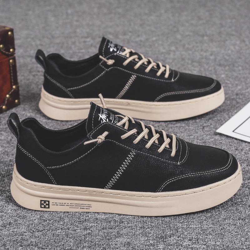 

Мода 2024 года. Новая летняя повседневная мужская обувь. Повседневные кроссовки из искусственной кожи. Модная высококачественная обувь для мужчин. Кроссовки для активного отдыха Zapatillas Hombre. 44 чёрный