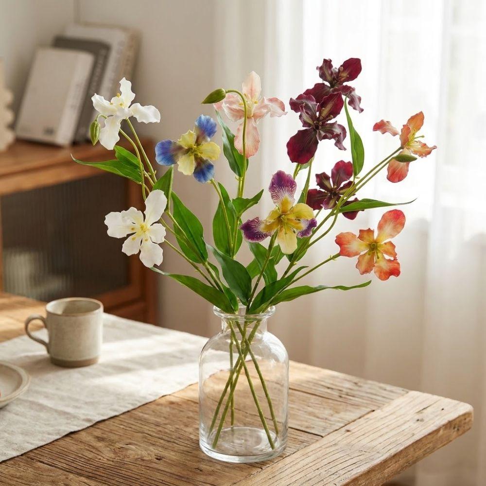 Realistic Simulation Silk Flowers Real Touch Faux Flower Luxury Fake Iris Stem Party Decor